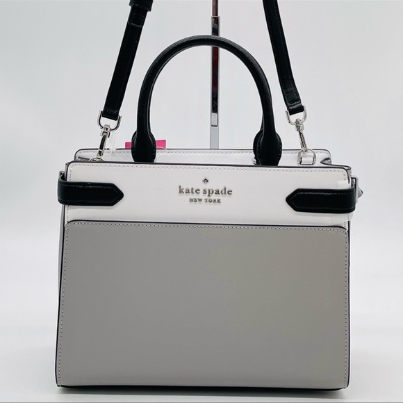 kate spade Handbags - Kate Spade Staci Medium Satchel Crossbody Bag White/Grey